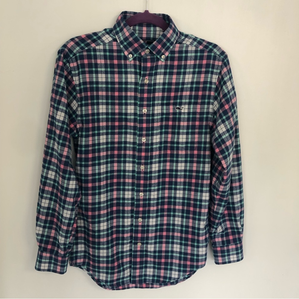 VINEYARD VINES Classic Fit Tucker Men’s Multicolor Plaid Long Sleeve Sz Xs
